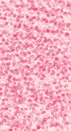 Preppy Valentines Day Lip Print Wallpaper