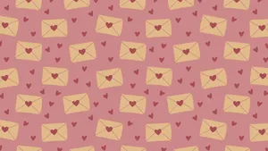 Preppy Valentines Day Pattern Wallpaper