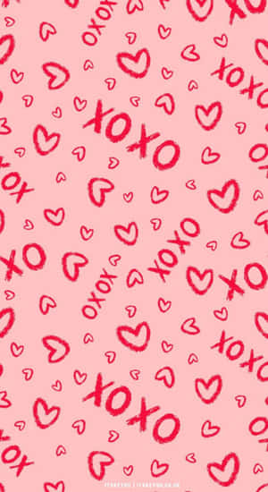 Preppy Valentines Day Pattern Wallpaper