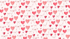 Preppy Valentines Day Pattern Wallpaper