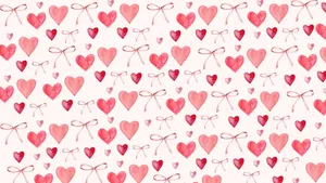 Preppy Valentines Day Pattern Wallpaper