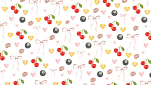 Preppy Valentines Day Pattern Wallpaper