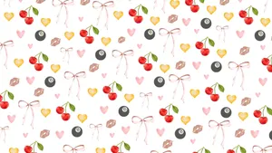 Preppy Valentines Day Pattern Wallpaper