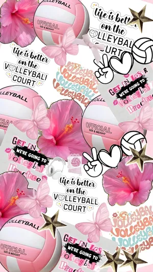 Preppy Volleyball Court Vibes Wallpaper