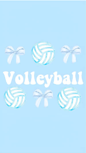 Preppy Volleyball Design Wallpaper