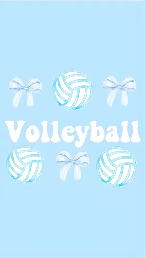 Preppy Volleyball Design Wallpaper