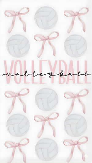 Preppy Volleyball Design Wallpaper