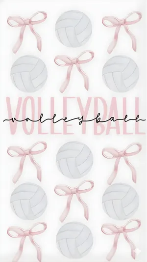 Preppy Volleyball Design Wallpaper