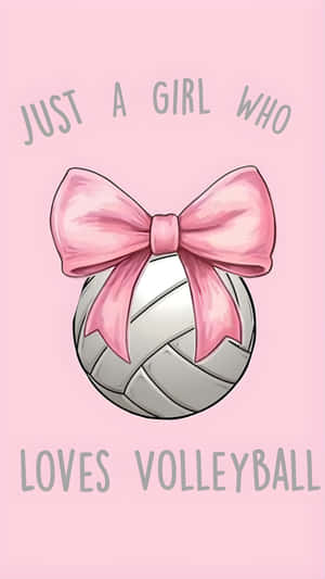 Preppy Volleyball Girl Love Wallpaper