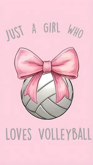 Preppy Volleyball Girl Love Wallpaper