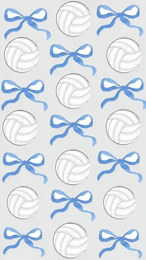 Preppy Volleyball Pattern Wallpaper