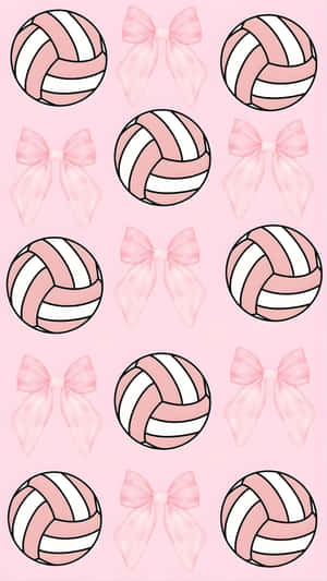 Preppy Volleyball Pattern Wallpaper