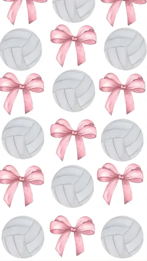 Preppy Volleyball Pattern Wallpaper