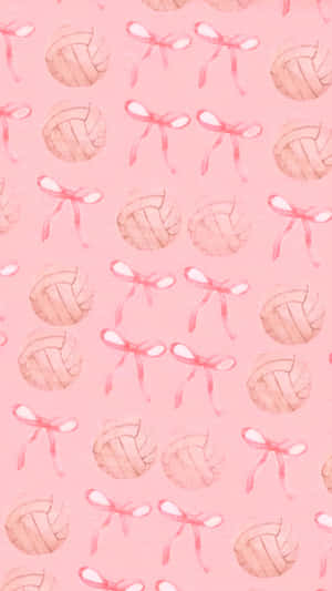 Preppy Volleyball Pattern Wallpaper