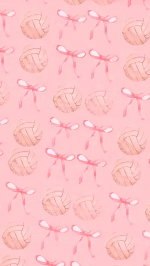 Preppy Volleyball Pattern Wallpaper