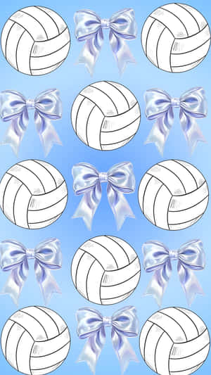 Preppy Volleyball Pattern Wallpaper