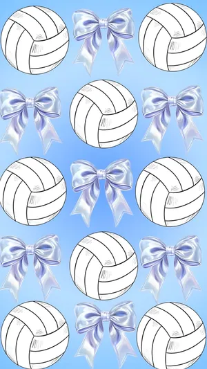 Preppy Volleyball Pattern Wallpaper