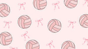 Preppy Volleyball Pattern Wallpaper