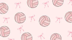 Preppy Volleyball Pattern Wallpaper