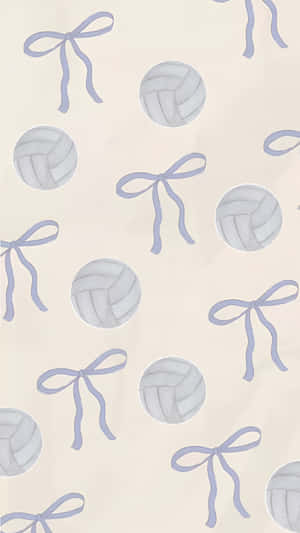 Preppy Volleyball Pattern Wallpaper