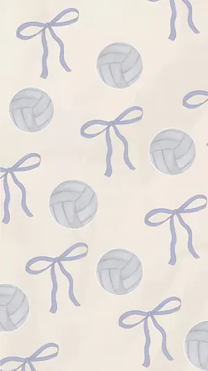 Preppy Volleyball Pattern Wallpaper