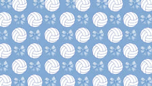 Preppy Volleyball Pattern Wallpaper