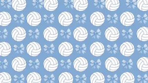 Preppy Volleyball Pattern Wallpaper