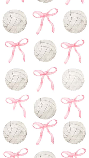 Preppy Volleyball Pattern Wallpaper