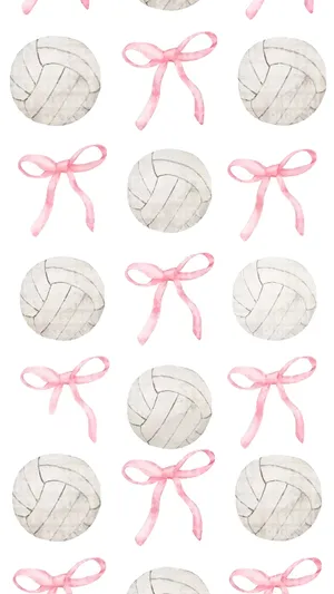 Preppy Volleyball Pattern Wallpaper