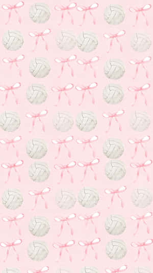 Preppy Volleyball Pattern Wallpaper