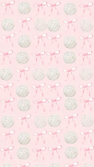 Preppy Volleyball Pattern Wallpaper