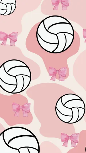 Preppy Volleyball Pattern Wallpaper