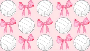 Preppy Volleyball Pattern Wallpaper