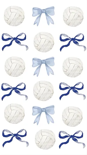 Preppy Volleyball Pattern Wallpaper