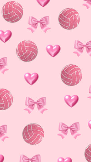 Preppy Volleyball Pattern Wallpaper