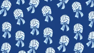 Preppy Volleyball Pattern Wallpaper
