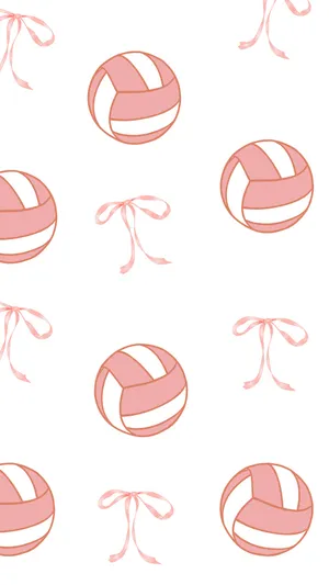 Preppy Volleyball Pattern Wallpaper