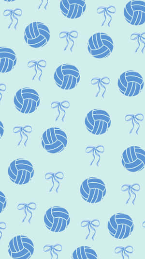 Preppy Volleyball Pattern Wallpaper