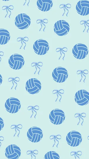 Preppy Volleyball Pattern Wallpaper