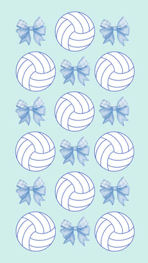 Preppy Volleyball Pattern Wallpaper