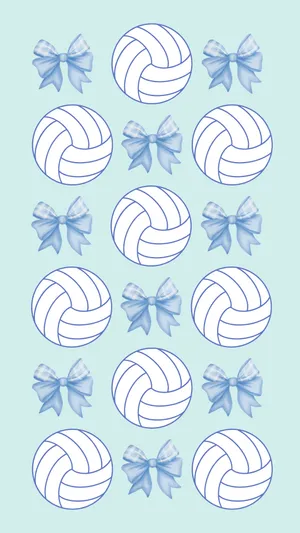 Preppy Volleyball Pattern Wallpaper