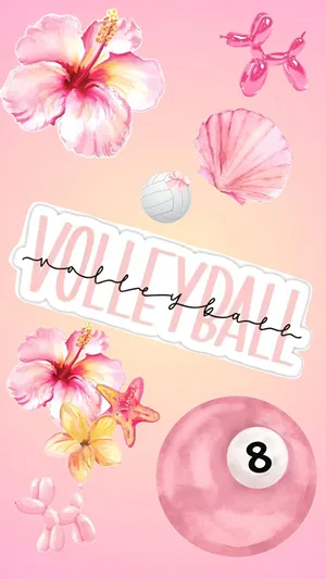 Preppy Volleyball Vibes Wallpaper