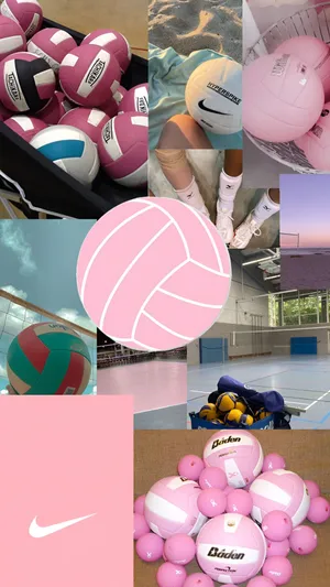 Preppy Volleyball Vibes Wallpaper