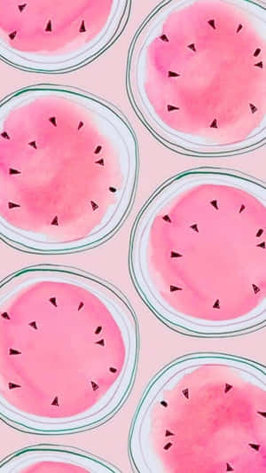 Preppy Watermelon Patterni Phone Wallpaper Wallpaper