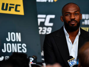 Press Conference Shot Of Jon Jones Wallpaper