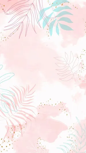 Pretty Background Leaves Artwork Wallpaper