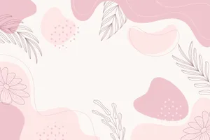 Pretty Background Pink Flowers Leaves Wallpaper