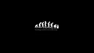 Pretty Black Evolution Of Man Wallpaper