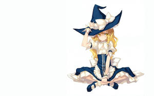 Pretty Blonde Fairy In Blue Costume Wallpaper