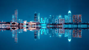 Pretty Desktop Blue City Wallpaper